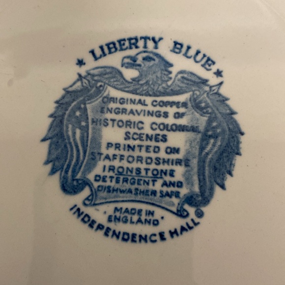 Stafforshire Liberty blue independence hall plate - Picture 5 of 5